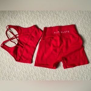ALPHALETE REVIVAL Sports bra and Shorts Set - Size M